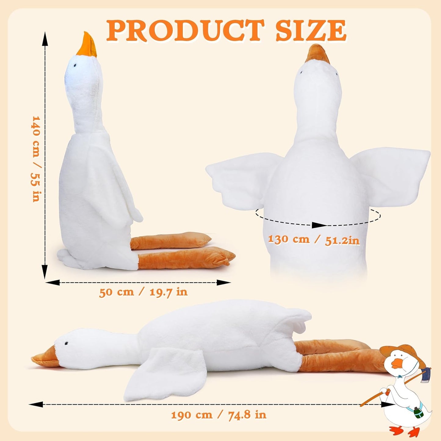 Giant Silly Goose Pillow + Plushie